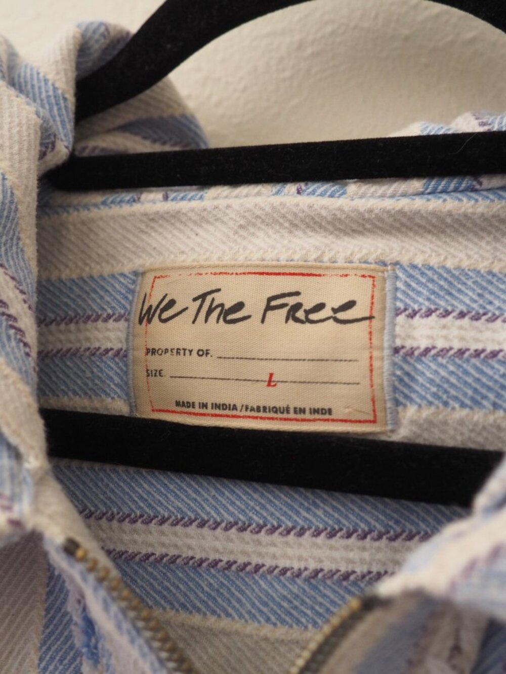 We The Free People Moonlit Shore Stripe Shirt sz L - Picture 8 of 10